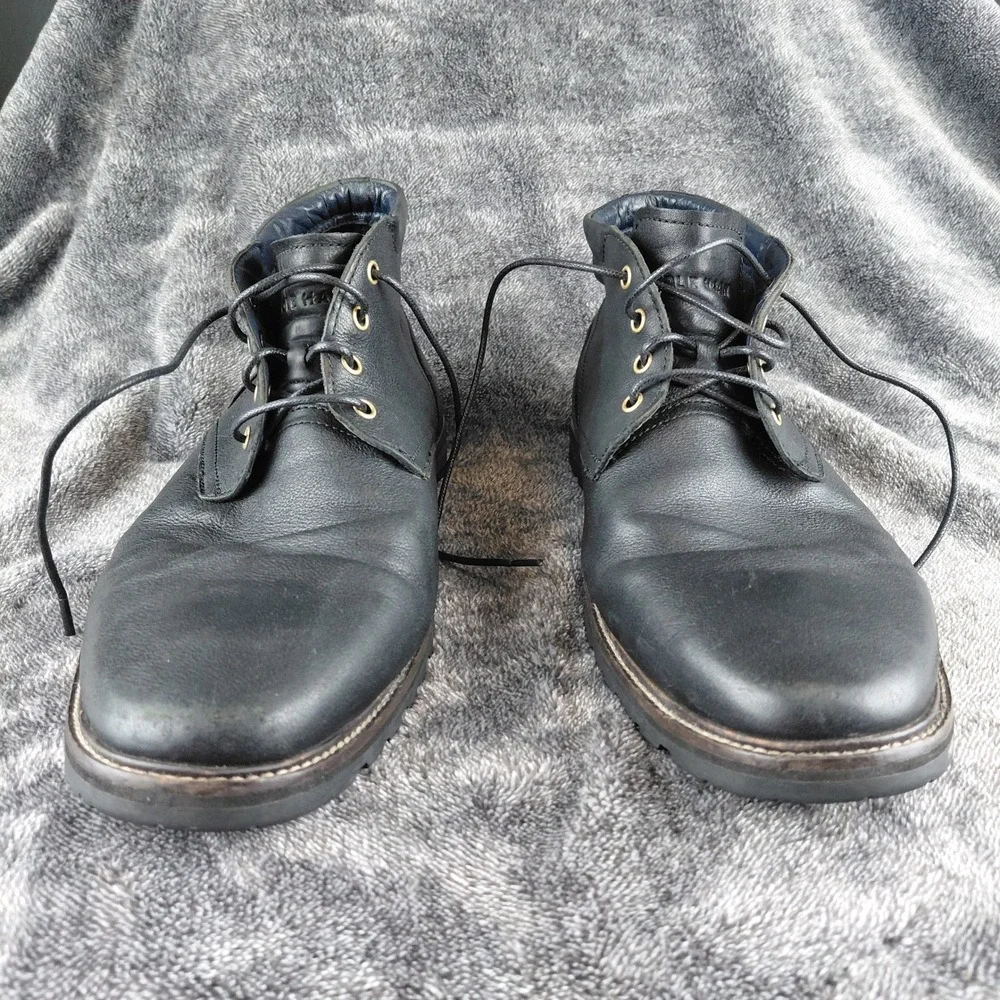 Cole Haan Kennedy Chukka Boots Mens‎ 11M Black Leather Lace Up Lug Sole C28338